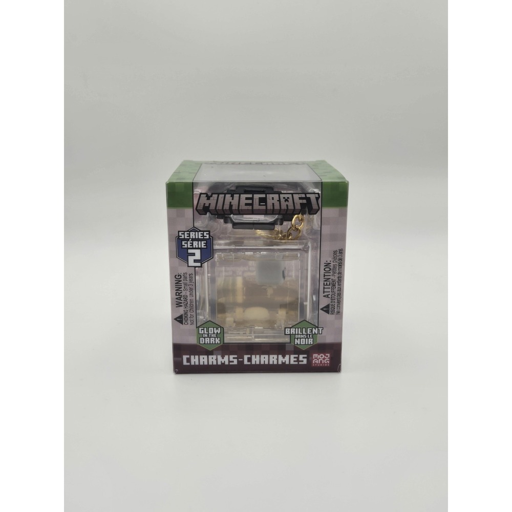 Minecraft Charm Series 2 Mojang Keychain Glow In The Dark NEW